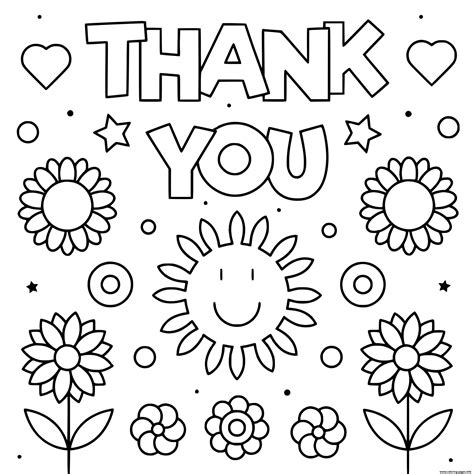 Printable Thank You Coloring Pages Printable Word Searches