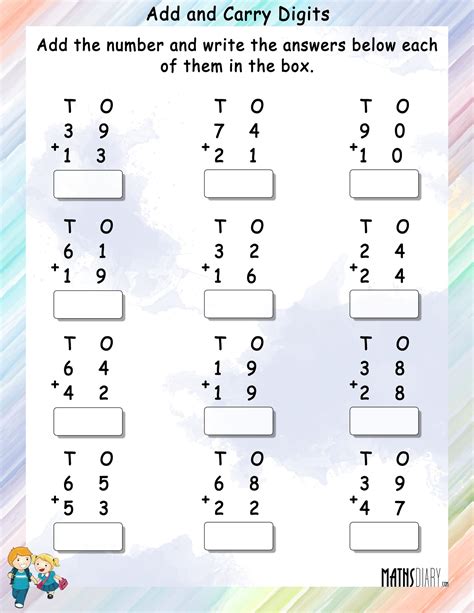 Add and carry digits
