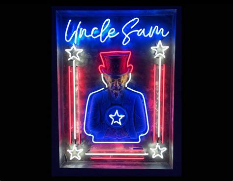 Uncle Sam Neon 87cm X 118cm Kemp London Bespoke Neon Signs Prop Hire Large Format Printing