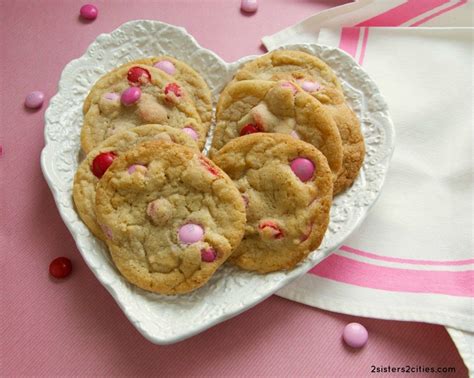 M&m candies are so colorful and fun! M&M Cookies for Valentine's Day | Recipe | Valentines day ...