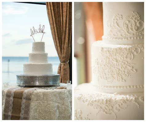Navy and Coral Rustic Waterfront Tampa Wedding | Wedding cake bakery, Wedding cake toppers, Wedding