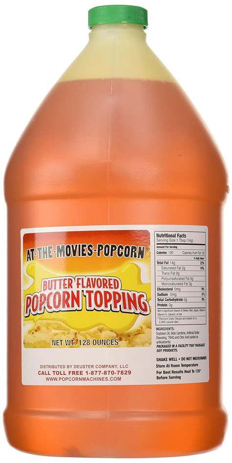 Buttery Flavor Popcorn Topping Gallon Only Grocery Gourmet Food New