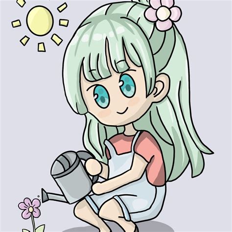Chibi Flower Girl Domestika
