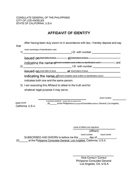 48 formularios gratuitos de declaración jurada de identidad MS Word