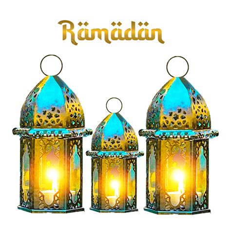 Ramadan Lantern 3d Png 3d Ramadan Lanterns With Candle Light Ramadan