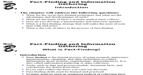 Effective Fact Finding Techniques Pdf Document