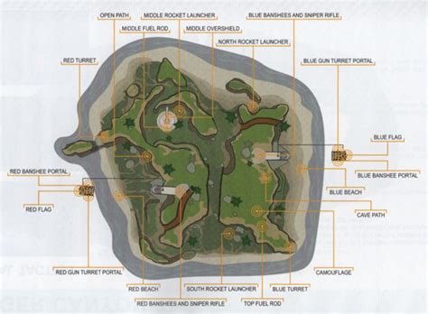 A Diagram Of A Golf Course With All The Major Features And Its Names On It