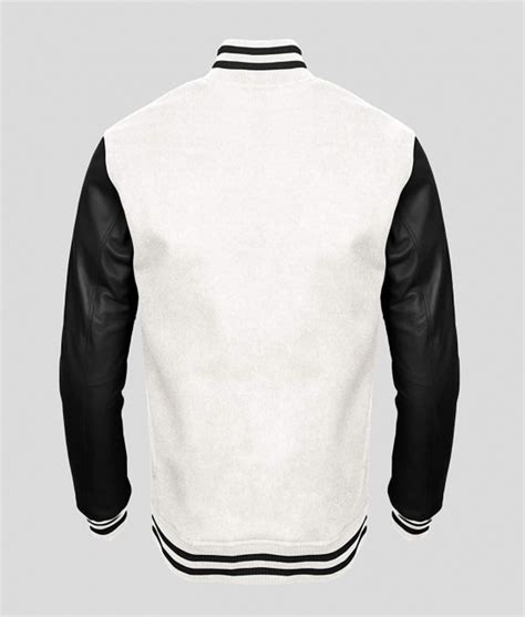 Mens Black And Wool White Varsity Jacket Jackets Creator