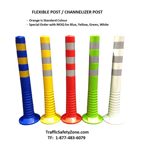 Flexible Delineator Post 30 Urban Flex Post Traffic Safety Zone
