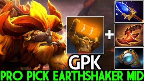 gpk [earthshaker] when top pro earthshaker mid 100 impact dota 2 youtube
