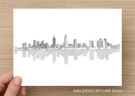 San Diego Skyline California Architecture City Reflection