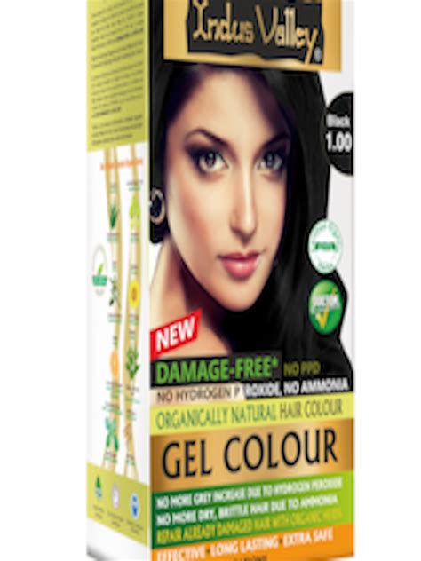 Buy Indus Valley Organically Natural Gel Black 100 Hair Color 220 G Hair Colour For Unisex
