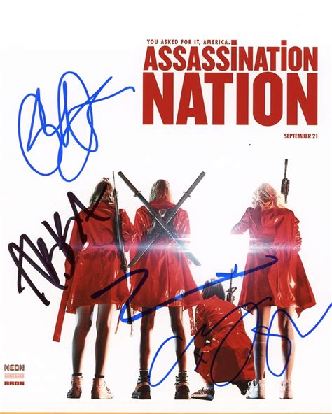 Assassination Nation Cast Autographs Signed 8x10 Photo D