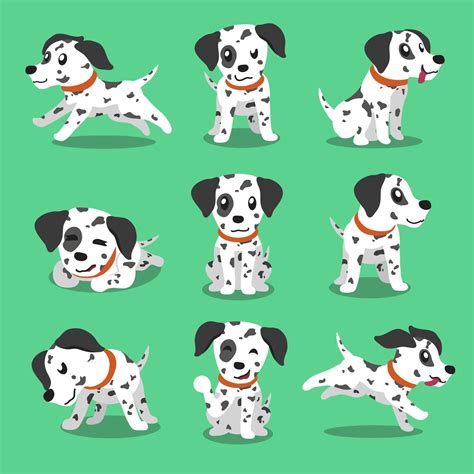 Cartoon Character Dalmatian Dog Poses 2175846 Vector Art At Vecteezy