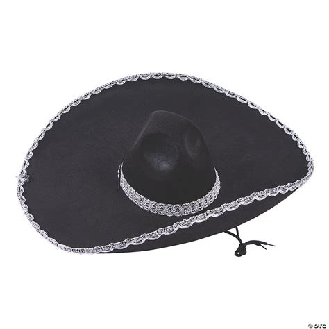 Adults Black Mariachi Sombreros 6 Pc Oriental Trading