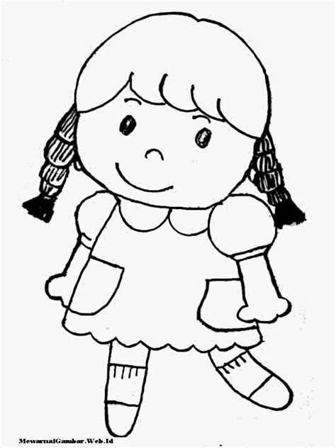 Untuk melatih kreativitas anak tentunya menggambar dan mewarnai menggunakan media tulis asli lebih direkomendasikan. Mewarnai Gambar Anak Perempuan | Mewarnai Gambar
