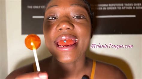 Asmr Sucking Slurping Licking On Sucker With Melanintongue Youtube