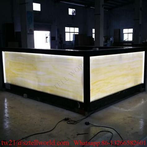 Customized Ready Made Curved Home Color Changing Led Modern Bar Counter