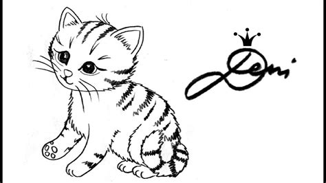 Weitere ideen zu zeichnung, einfache dinge zum zeichnen, leichte blumenzeichnungen. How to draw a cute kitten 🐈 süßes Kätzchen zeichnen 🐱Dibujar un lindo gatito 🐱 рисува сладко ...