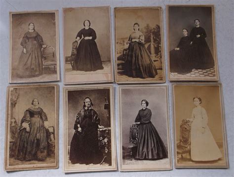 lot of 8 antique civil war era cdv photos portraits of women 2 tax stamps antique price guide