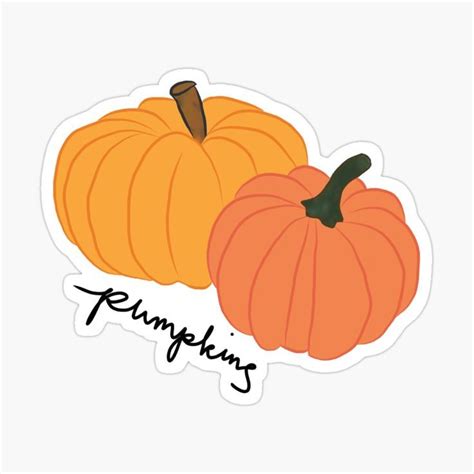 pumpkins design perfect for fall autumn season sticker by maria de leon autumn stickers etsy