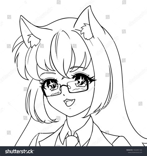 Anime Girl Neko Coloring Pages