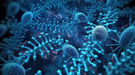 바이러스의 3d 애니메이션 이미지 Dna 가닥 및 바이러스 세포와 3d 의료 배경 고화질 사진 사진 배경 일러스트 및 사진