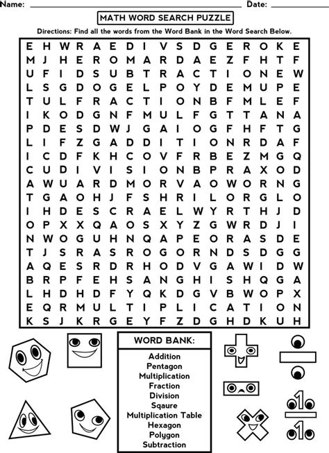 All of our worksheets are free for use by teachers, students. Word Search Worksheets for Brain Activity | Fun math worksheets, Math worksheets, Free printable ...