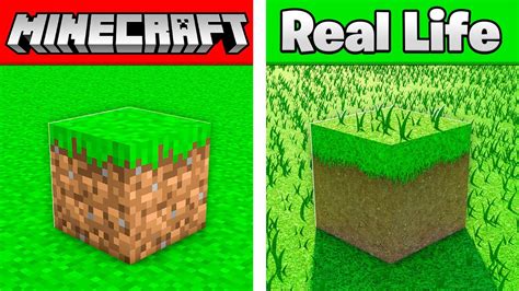 Minecraft Blocks In Real Life Items Blocks Animals Youtube