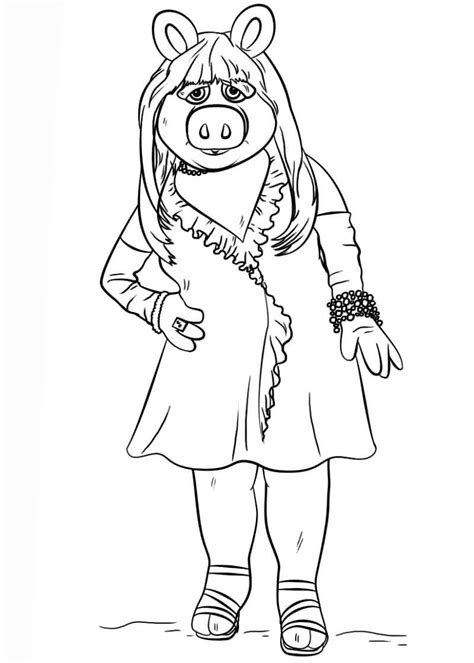 The muppets are puppets who have outrageous characters. Miss Piggy from The Muppets Coloring Page - Free Printable ...