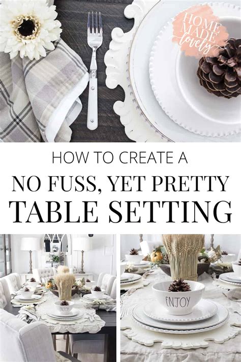 How To Create A No Fuss Pretty Table Setting