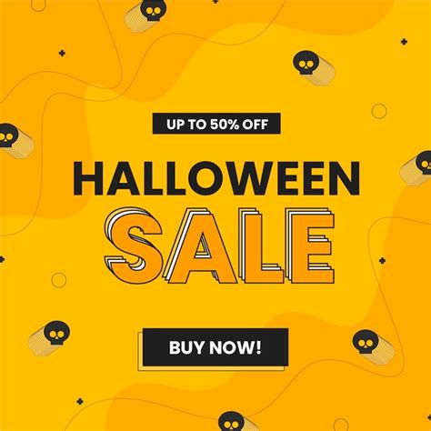 Free Vector Flat Halloween Sale Illustration