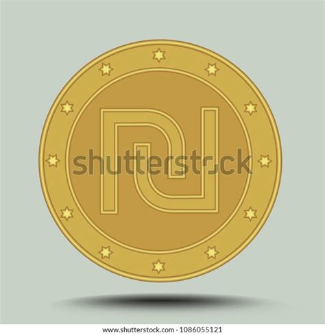 Israeli Currency Shekel Embossed Symbol Circle Stock Vector Royalty Free 1086055121 Shutterstock