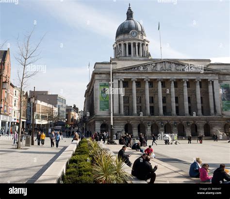 Nottingham Town Hall Old Market Square Nottingham England Stock