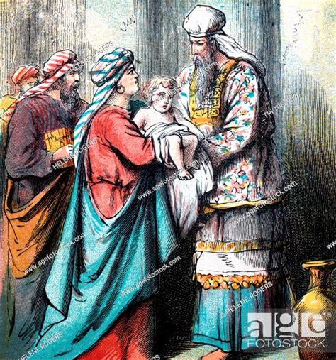 Bible Stories Illustration Of Hannah Presenting Her Son Samuel To The