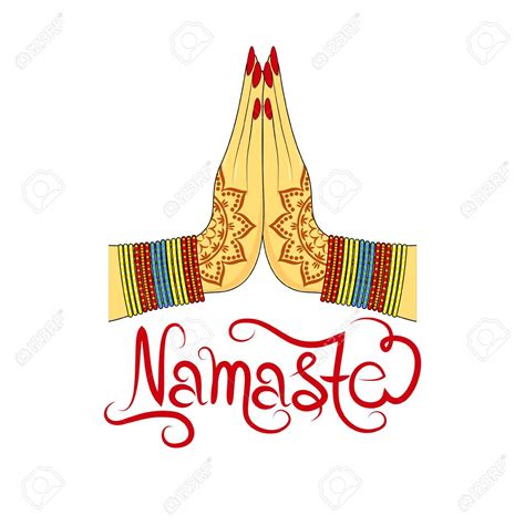 Stock Vector Namaste Namaste Symbol Vector Illustration