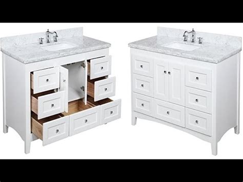Do you want to build a shaker style vanity for your small bathroom? Abbey 48 Inch Carrara White Bathroom Vanity With Italian ...