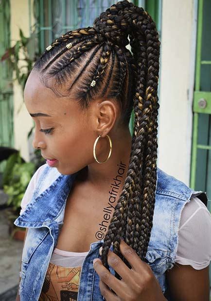 Top Braided Ponytail Hairstyles 2019 For Black Women