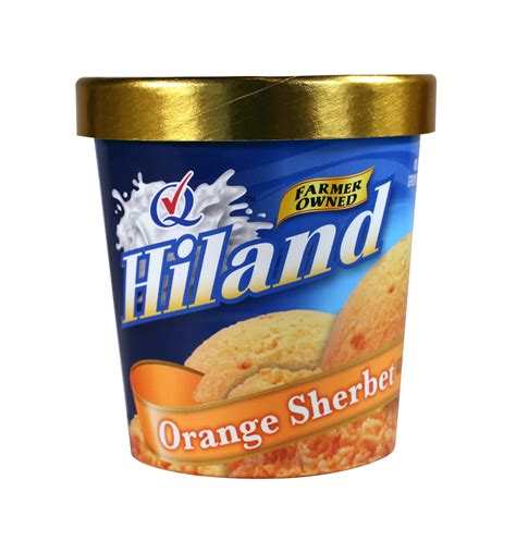 Hiland Orange Sherbet Pint Hiland Dairy