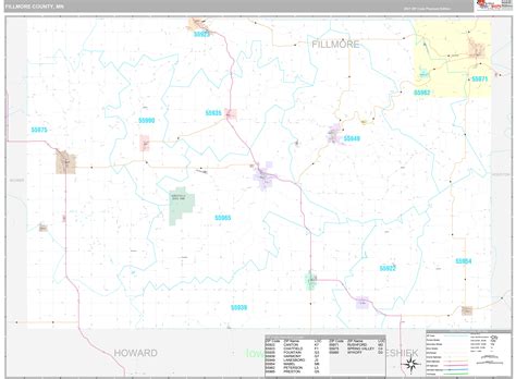 Fillmore County Mn Wall Map Premium Style By Marketmaps Mapsales