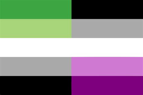 The Aro Ace Flag But Now They Have The Equal Amount Of Stripes R