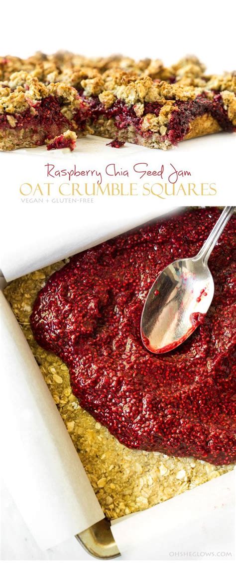 These raspberry squares will be a little sticky. Raspberry Oat Crumble Squares | Recipe | Food, Vegan ...