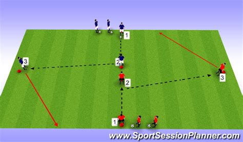 Footballsoccer Diamond Drill Passing Technical Passing And Receiving