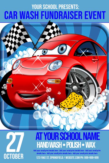 Car Wash Poster Template Postermywall