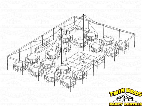 Pole Tent 40x60 3d Seating For 144 Rounds With Food And Dancing