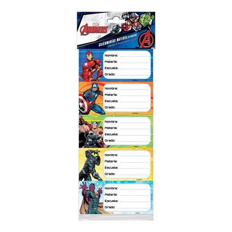 Etiquetas Para Materias Granmark Avengers Walmart