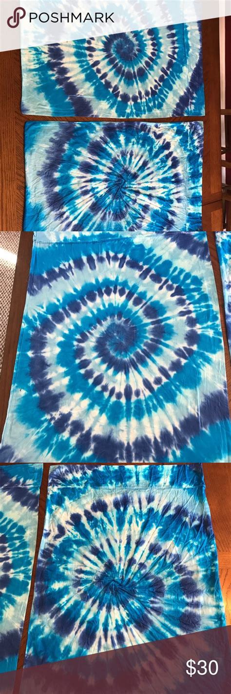 Tie Dyed Pillowcases Blue Bedding Tie Dyed Shades Of Blue