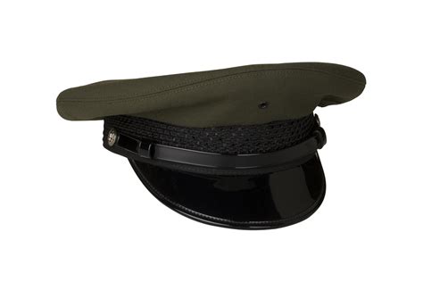Round Top Police Cap Green Bernard Cap Genuine Military Headwear
