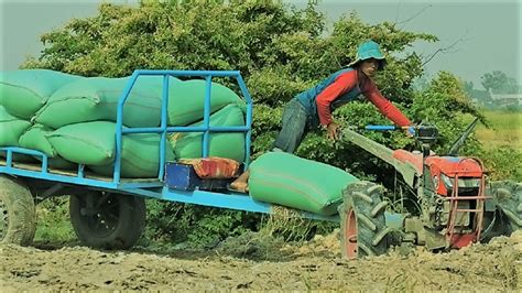 Amazing Kubota Zt Rt 140155 Mini Tractor Carrying A Lot Of Rice 놀라운