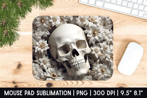 Skull Mouse Pad Sublimation Graphic By Thedigitalstore247 · Creative